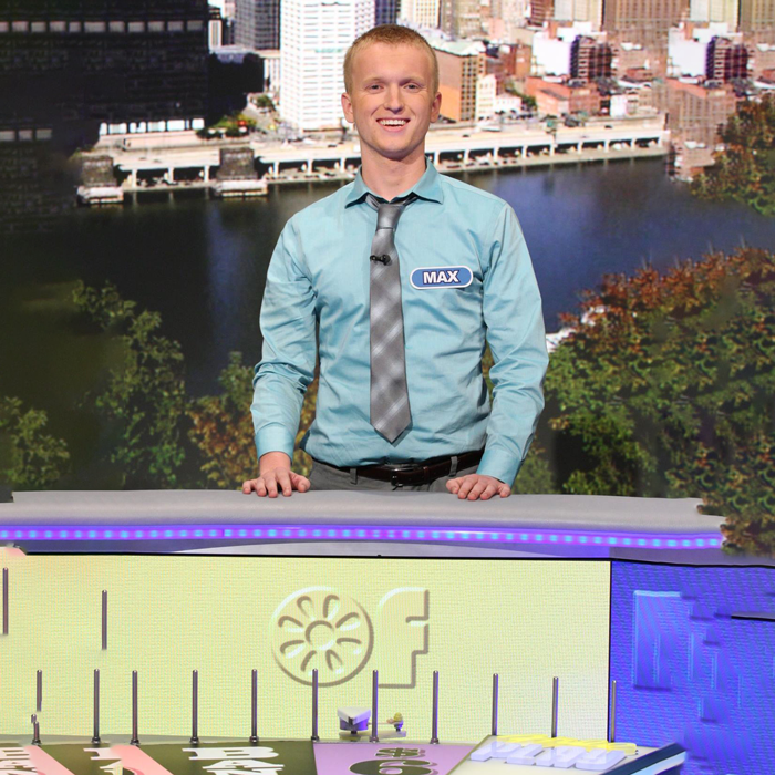 Max Walter pictured on stage at the production of Wheel of Fortune in 2014. Max placed second.